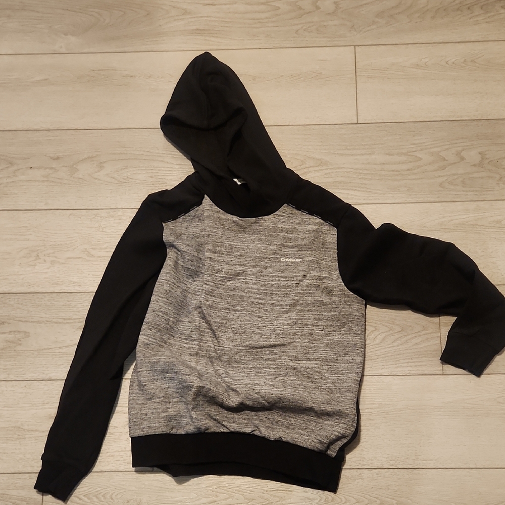 Calvin Klein Collection Charcoal and Black Hoodie